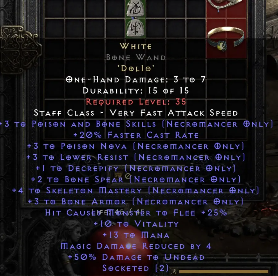 White Bone Wand 3 Poison Bone 3 Poison Nova 3 Lower Resist D2r