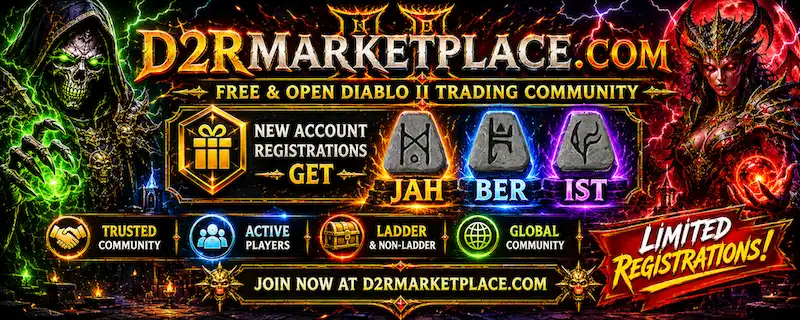 D2r Marketplace Site Launch Free Jah Ber Ist